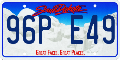 SD license plate 96PE49