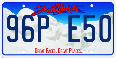 SD license plate 96PE50