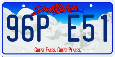 SD license plate 96PE51