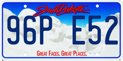 SD license plate 96PE52