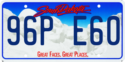 SD license plate 96PE60