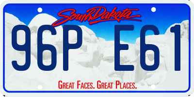SD license plate 96PE61