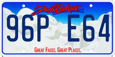 SD license plate 96PE64