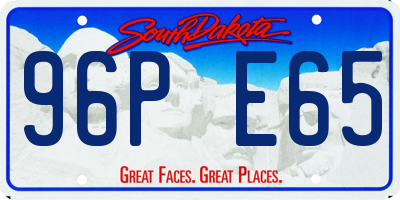 SD license plate 96PE65