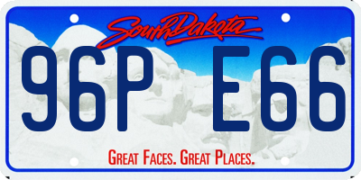 SD license plate 96PE66