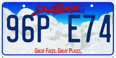 SD license plate 96PE74