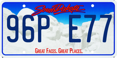SD license plate 96PE77