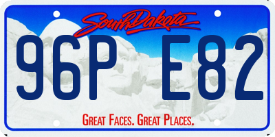 SD license plate 96PE82