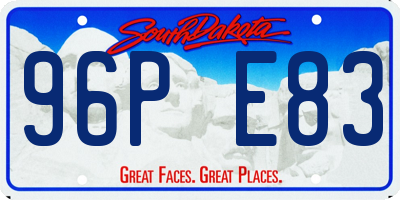 SD license plate 96PE83