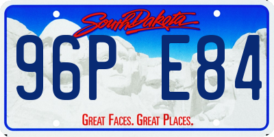 SD license plate 96PE84