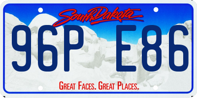 SD license plate 96PE86