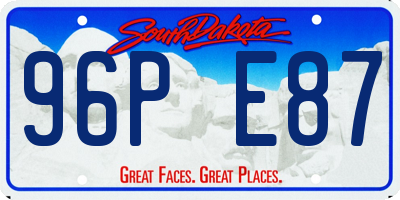 SD license plate 96PE87