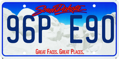 SD license plate 96PE90