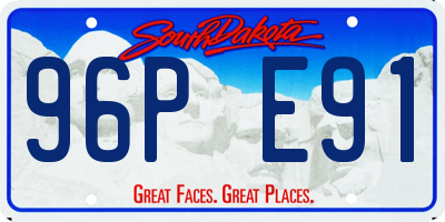 SD license plate 96PE91