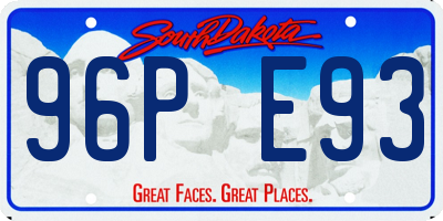 SD license plate 96PE93