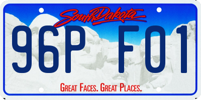 SD license plate 96PF01