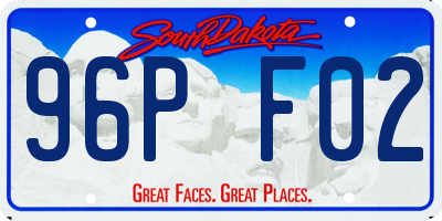 SD license plate 96PF02