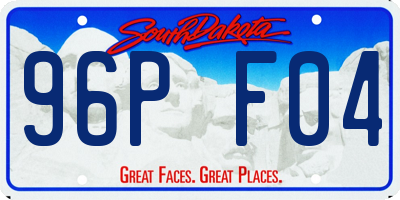 SD license plate 96PF04