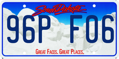 SD license plate 96PF06