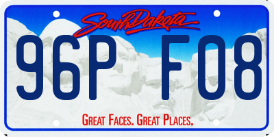 SD license plate 96PF08
