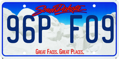 SD license plate 96PF09
