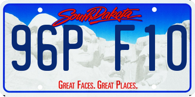 SD license plate 96PF10