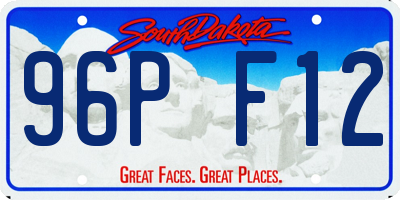 SD license plate 96PF12