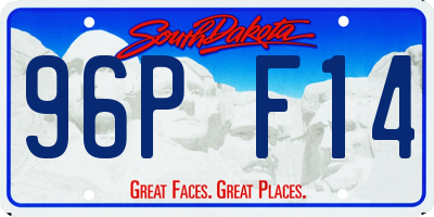 SD license plate 96PF14