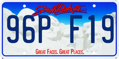 SD license plate 96PF19
