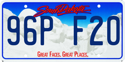 SD license plate 96PF20