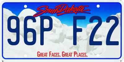 SD license plate 96PF22