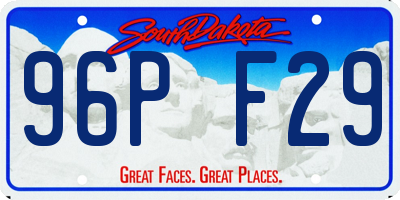 SD license plate 96PF29