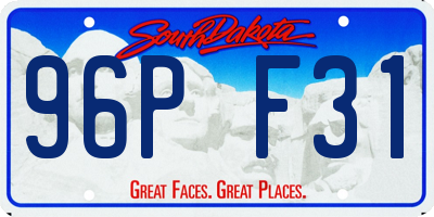 SD license plate 96PF31