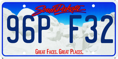 SD license plate 96PF32