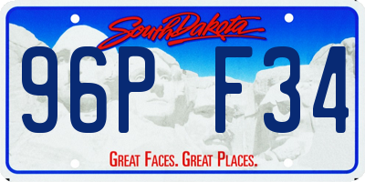 SD license plate 96PF34