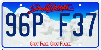 SD license plate 96PF37