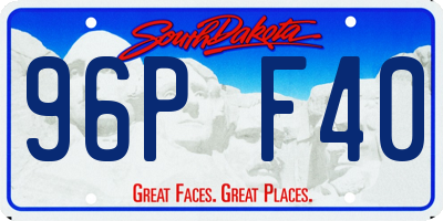 SD license plate 96PF40