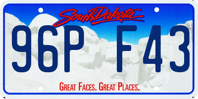 SD license plate 96PF43