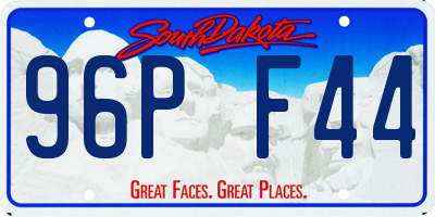 SD license plate 96PF44