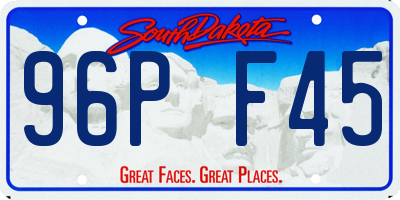 SD license plate 96PF45