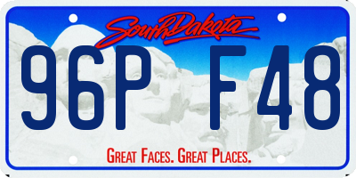 SD license plate 96PF48