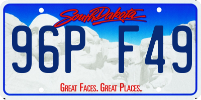 SD license plate 96PF49