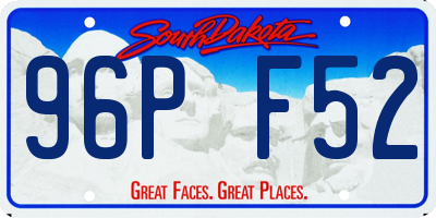 SD license plate 96PF52