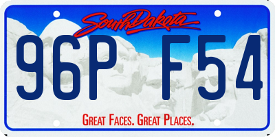 SD license plate 96PF54