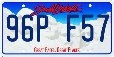 SD license plate 96PF57
