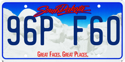 SD license plate 96PF60
