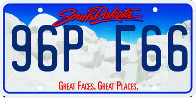 SD license plate 96PF66