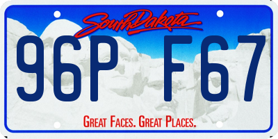 SD license plate 96PF67
