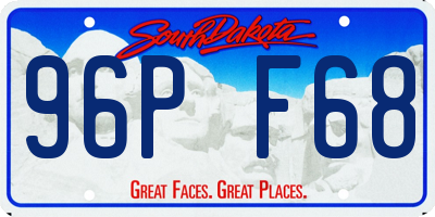 SD license plate 96PF68