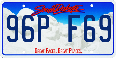 SD license plate 96PF69